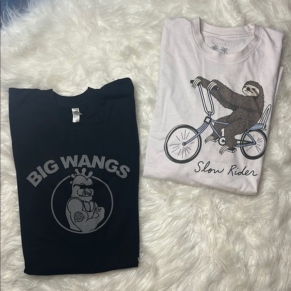 American Apparel | Shirts | Big Wangs Black Tshirt Slow Rider Sloth ...
